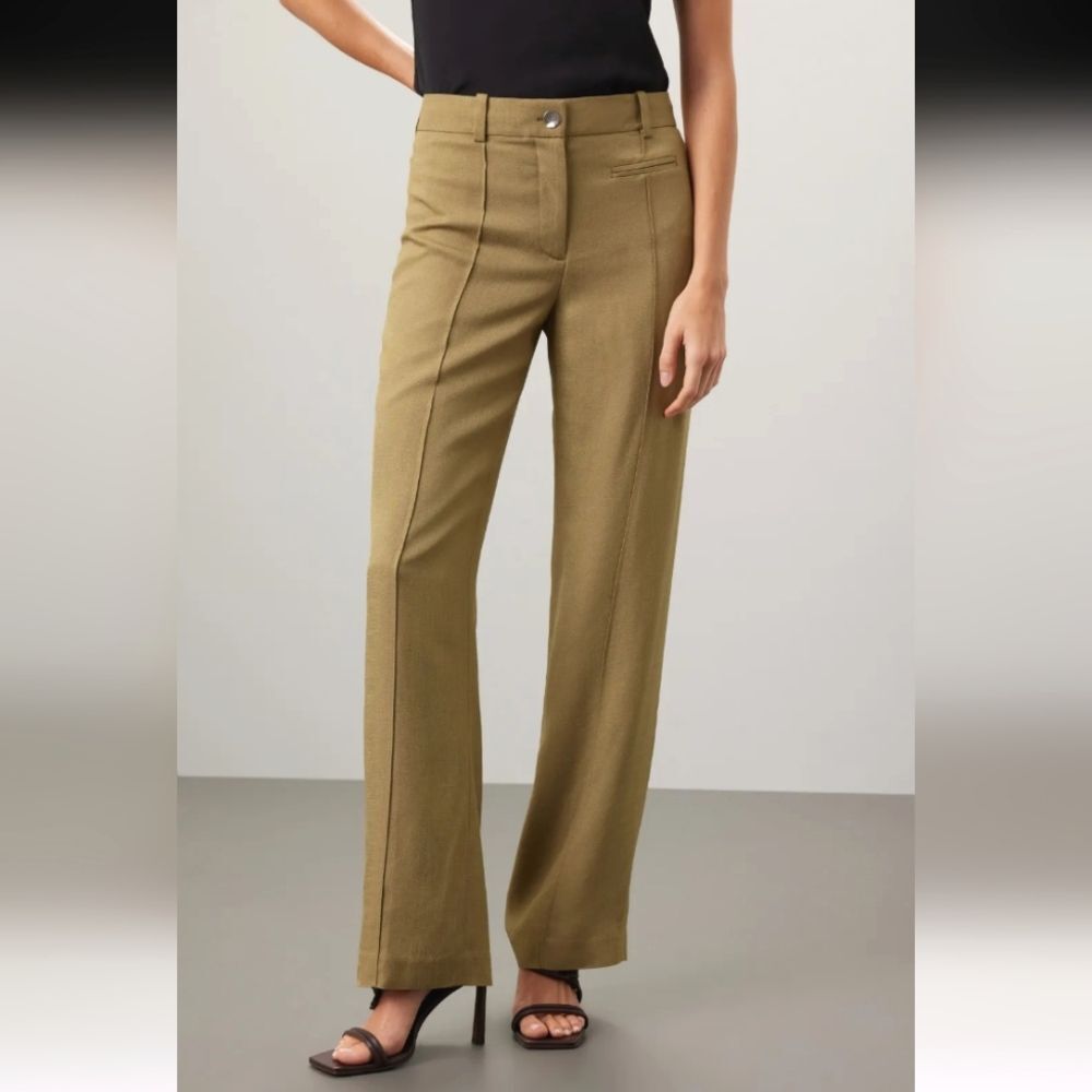 Club Monaco Flawless Olive Trousers Size 0 Flawed